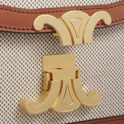 Celine Small Triomphe Shoulder Bag In Brown