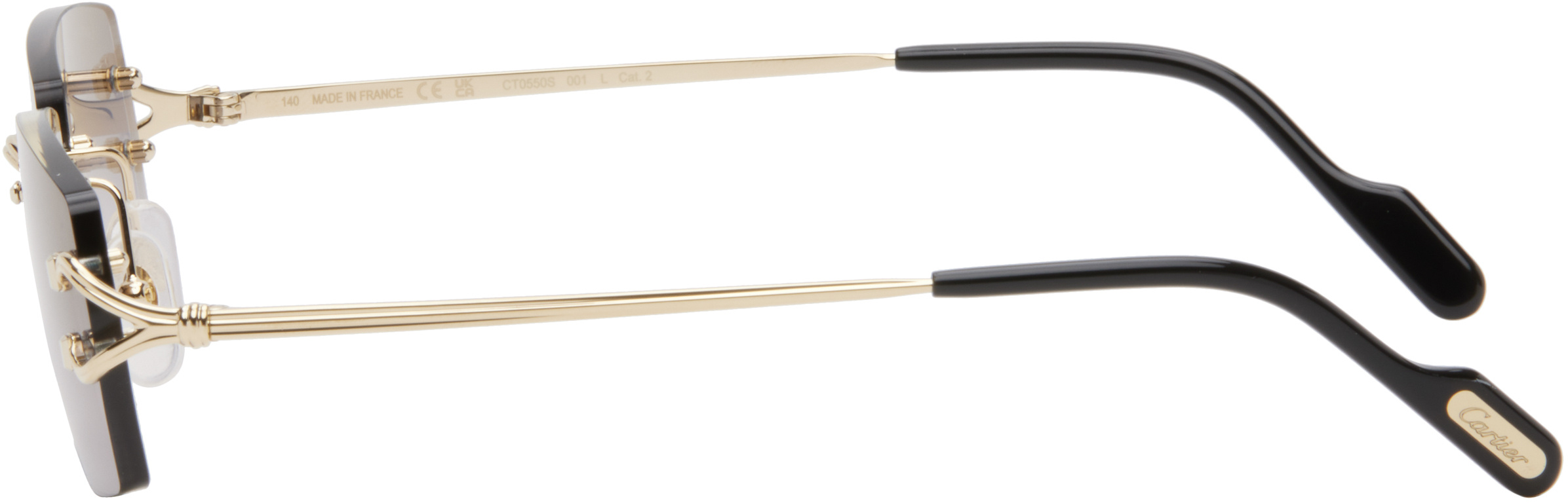 Cartier Decor C Classique De  Sunglasses In Gold