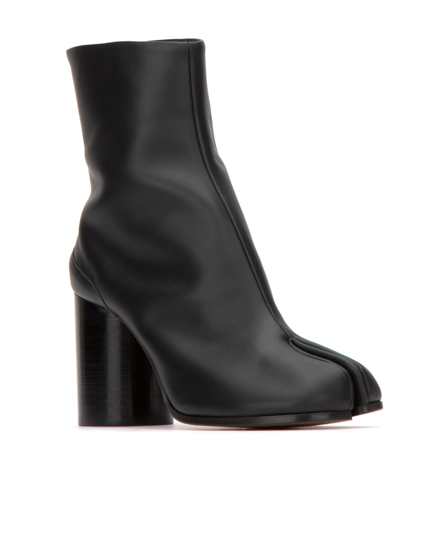 Shop Maison Margiela Calfskin Tabi Boots In Black