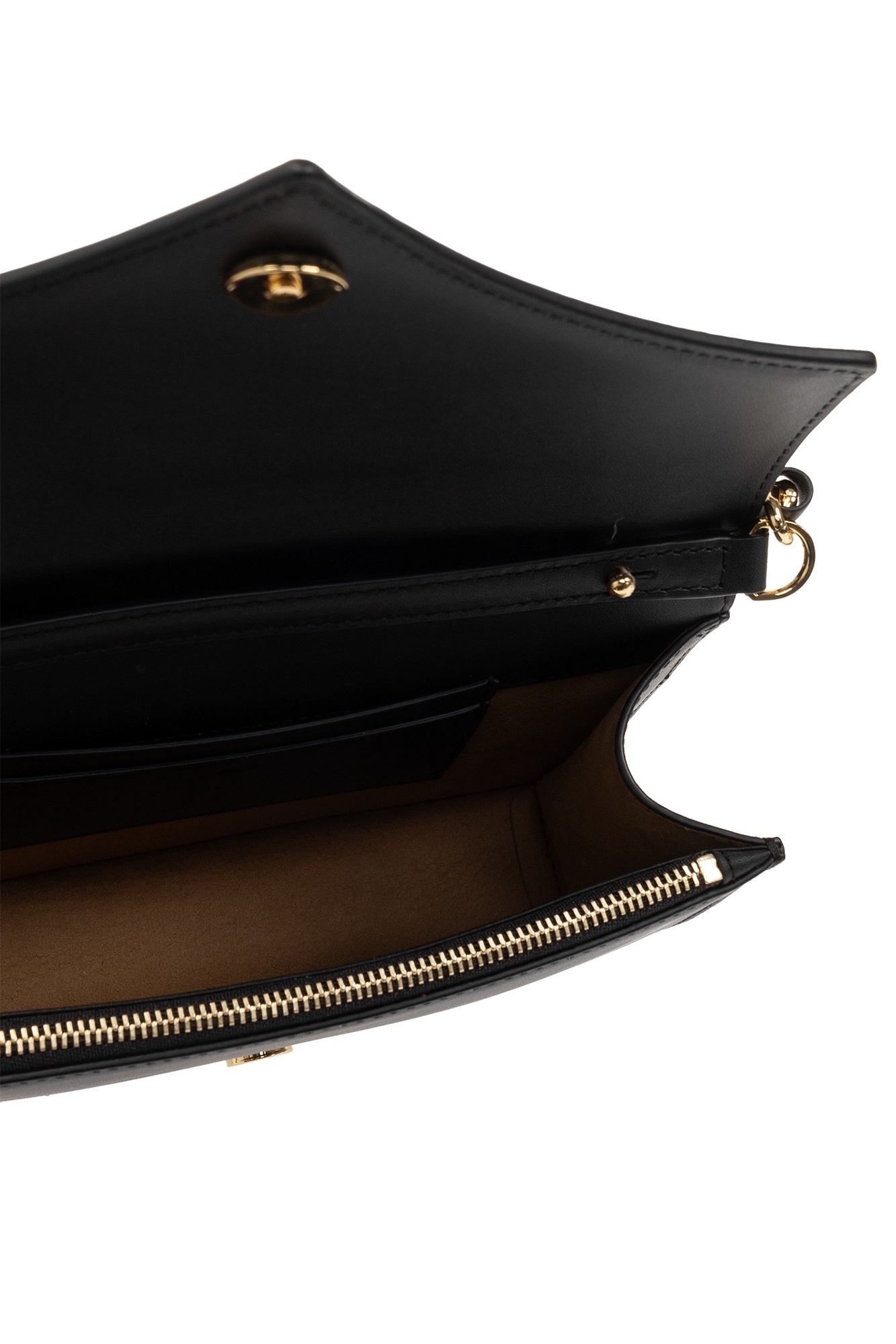 Mcm Logo Shoulder Bag In Black