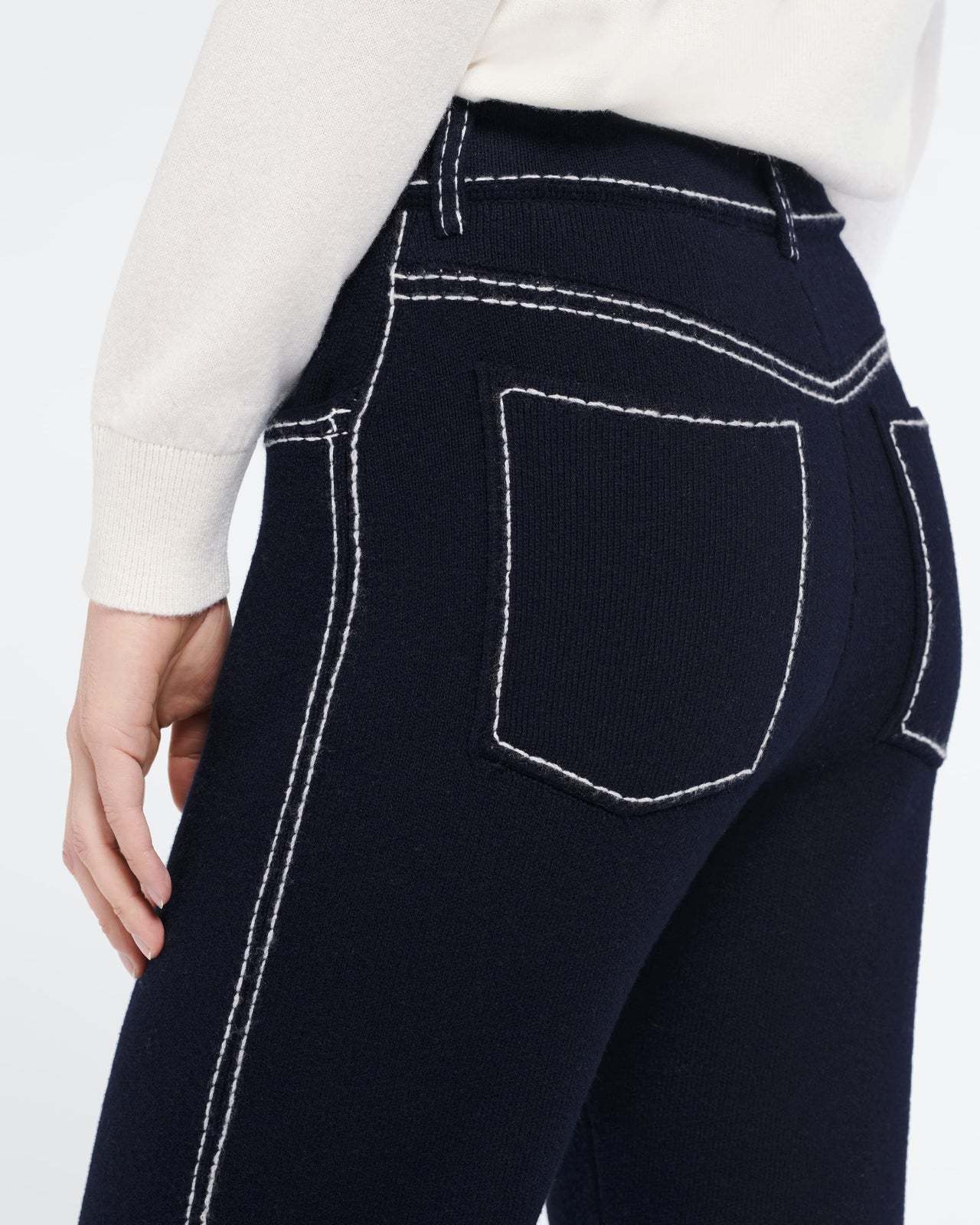 Barrie High-rise Wide-leg Trousers In Blue