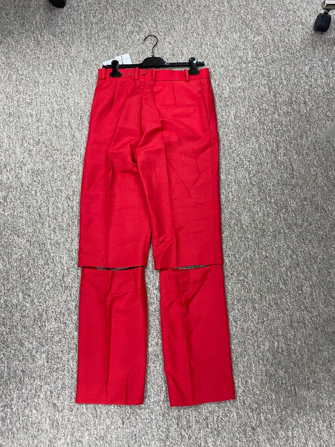 Celine Detachable Casual Pants In Red