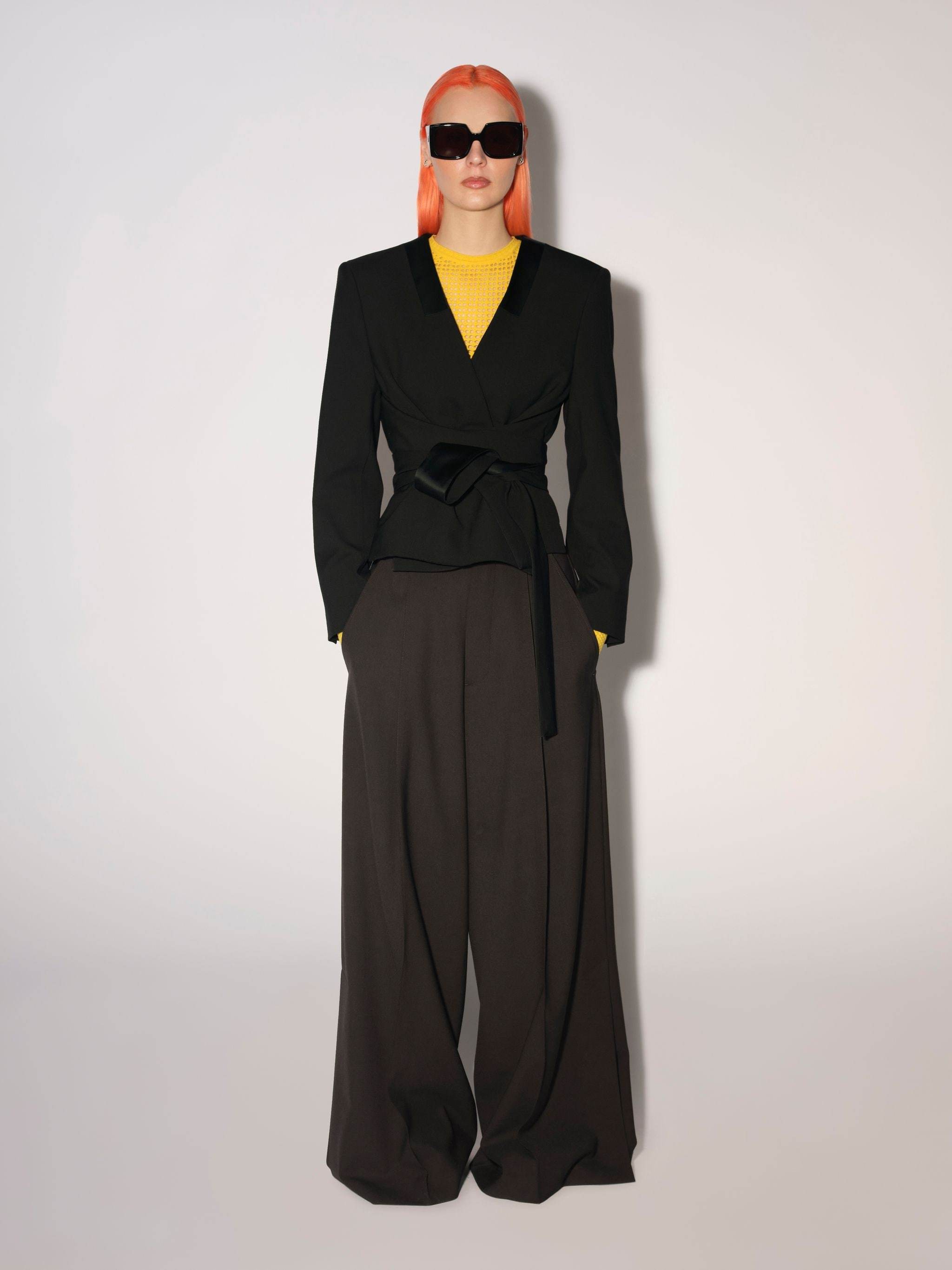 Ambush Tailored Tie-waist Blazer In Black