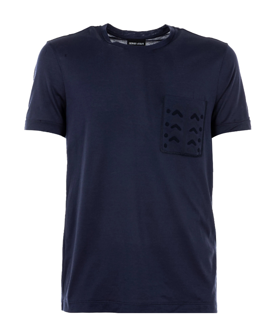 Giorgio Armani Printed Short-sleeved T-shirt In Black