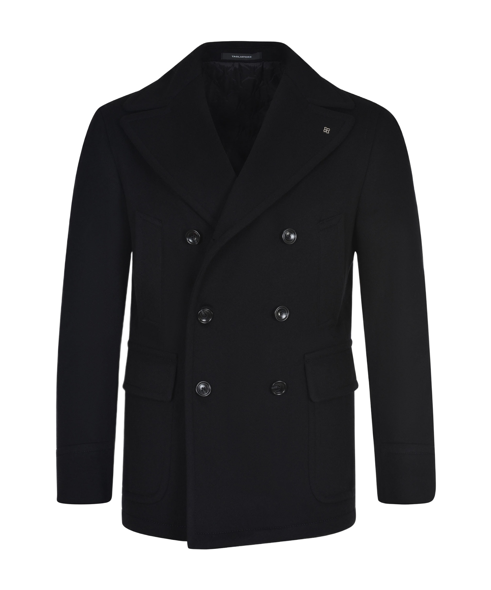 Tagliatore Long-sleeved Coat In Blue