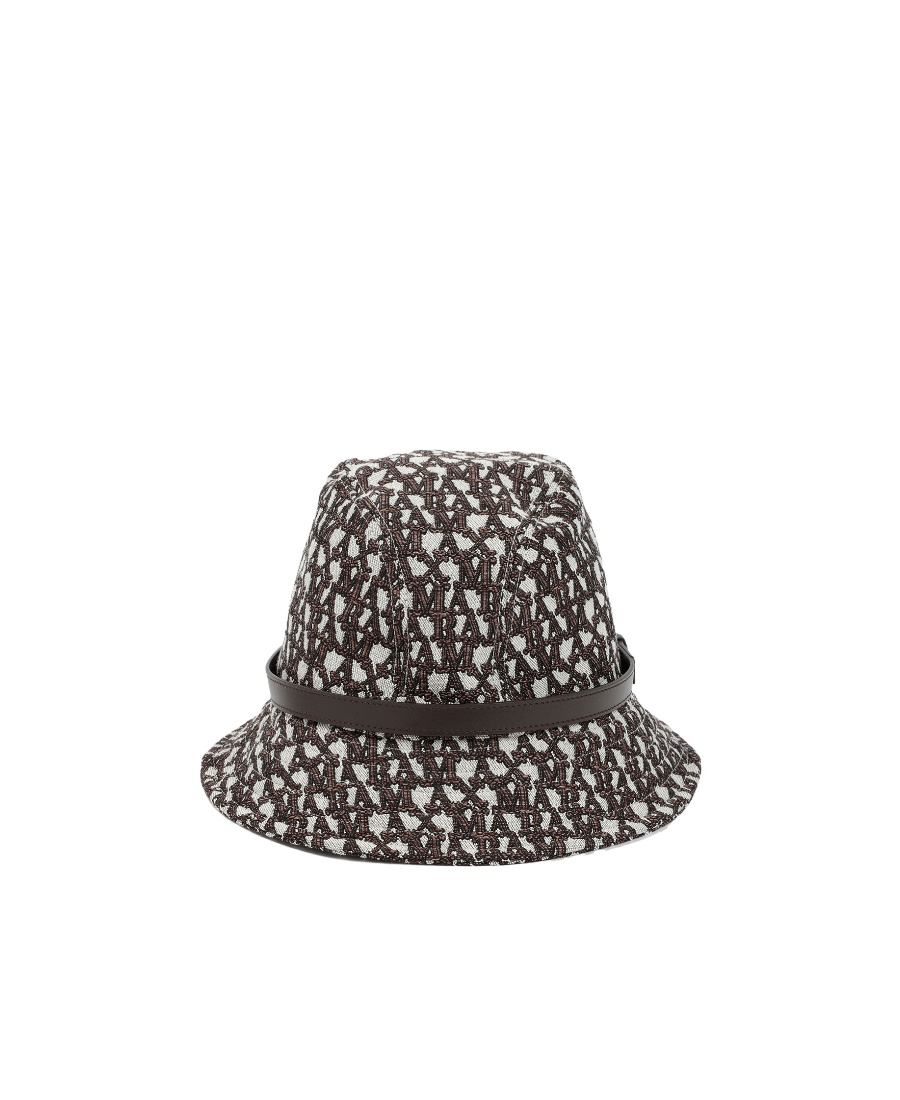 Max Mara Monogrammed Jacquard Bucket Hat In Black