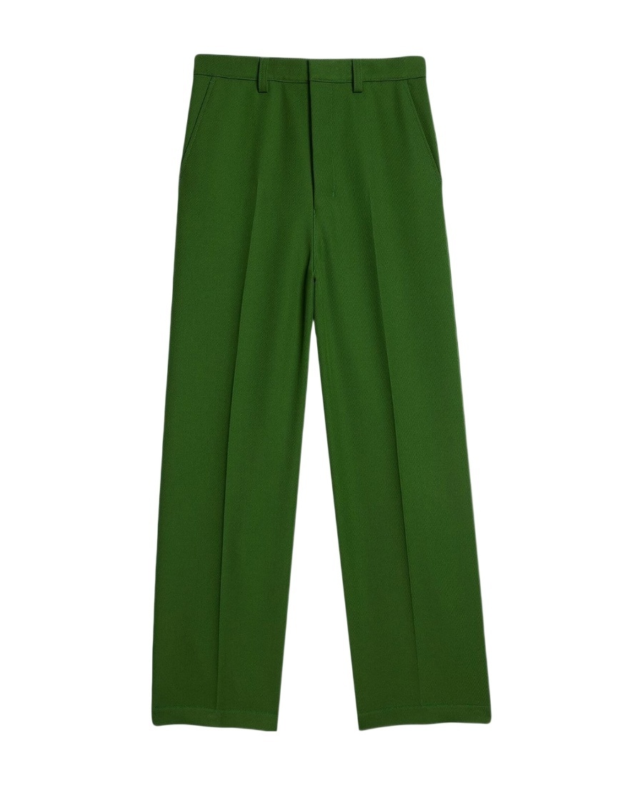 Ami Alexandre Mattiussi Wide-leg Trousers In Green