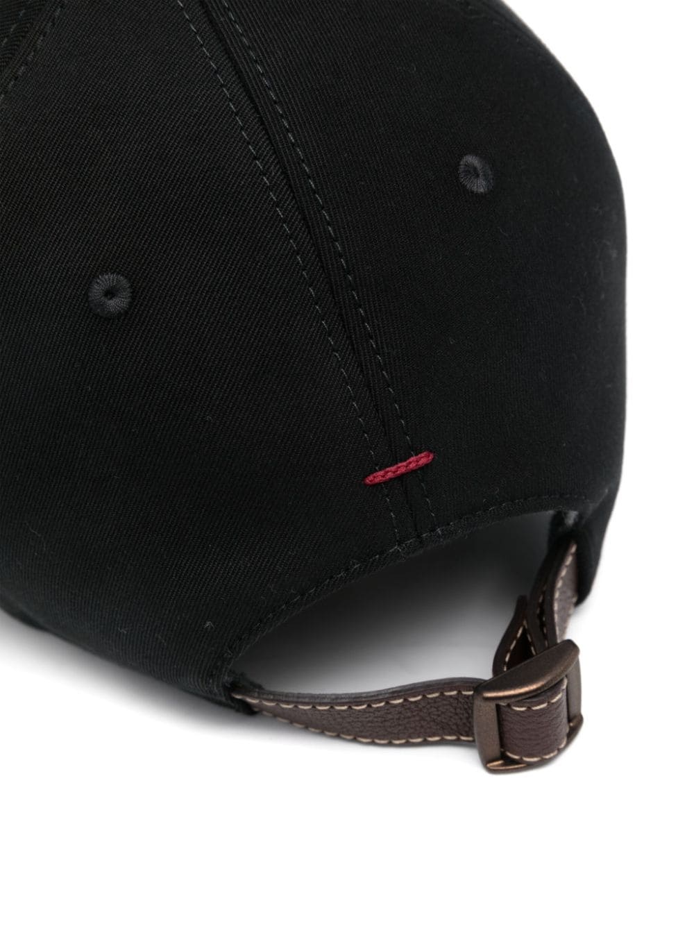 Brunello Cucinelli Logo Suede Baseball Cap In Black