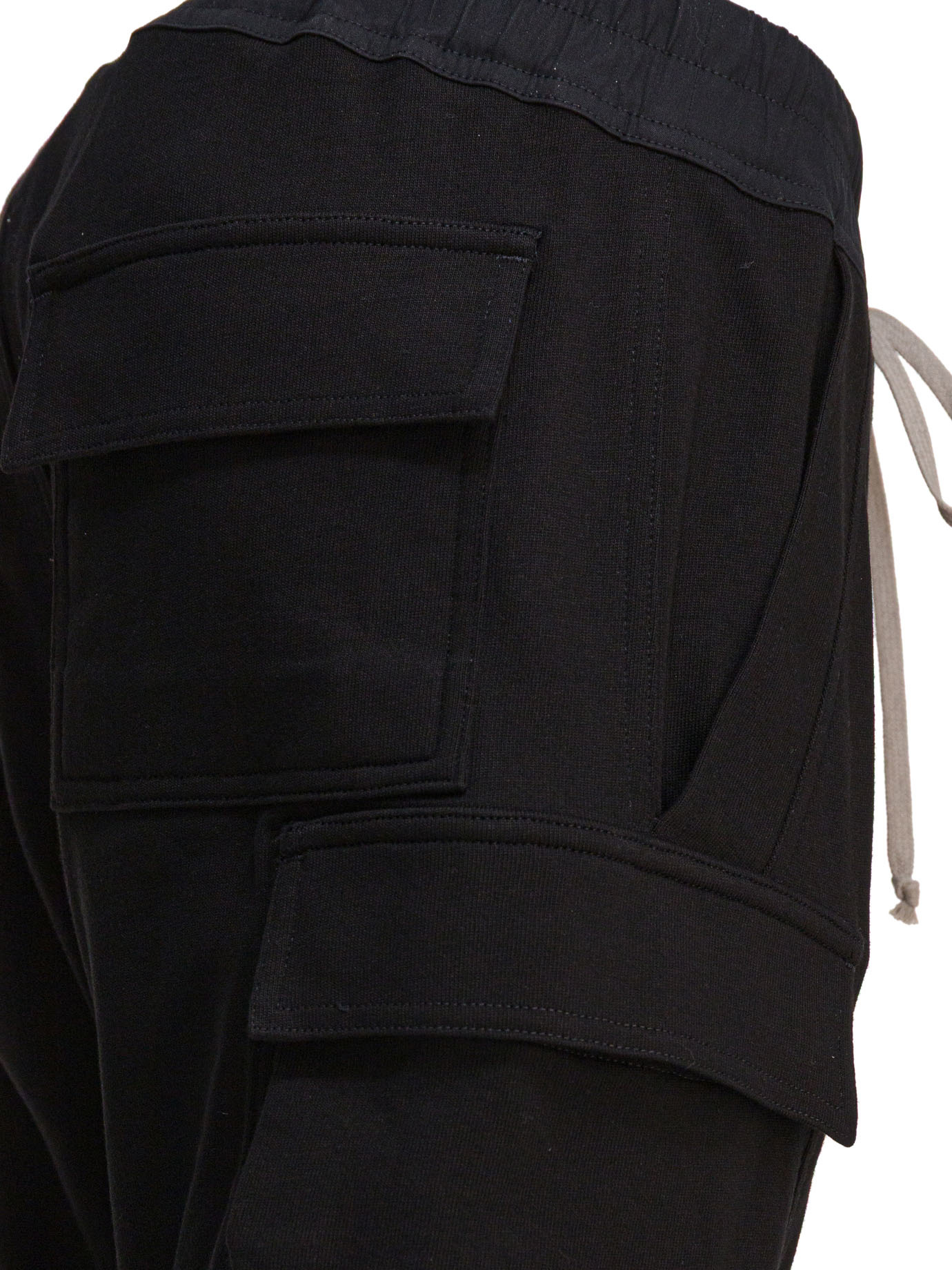 Rick Owens Men Mastodon Megacargo Organic Cotton Jogging Trouser In Black