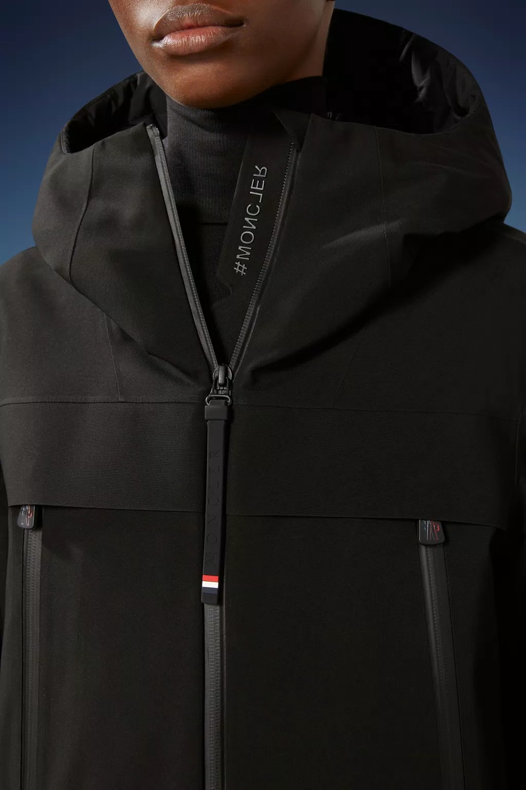 Moncler Chanavey Tech Padded Ski Jacket In Black