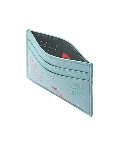 Loewe X Suna Fujita - Fonds Marins Simple Open Cardholder In Blue