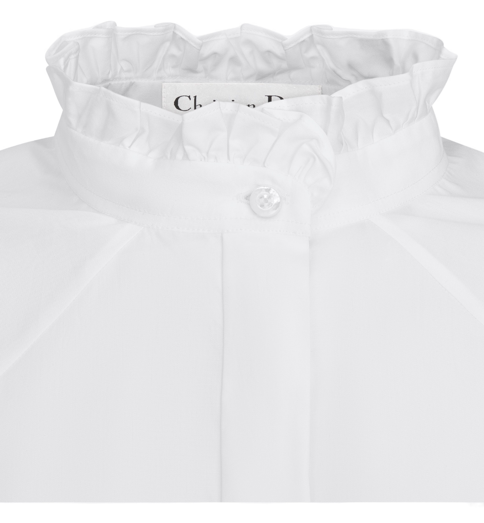 Dior Button Long-sleeved Shirt In White
