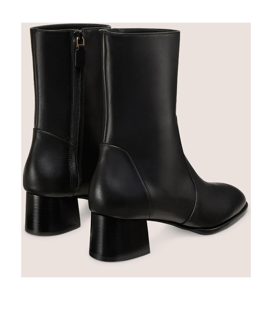 Stuart Weitzman Yuliana 60 Womens Leather Pull On Mid-calf Boots In Black