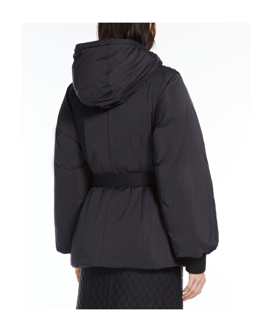 Weekend Max Mara Hooded Down Jacket In Black