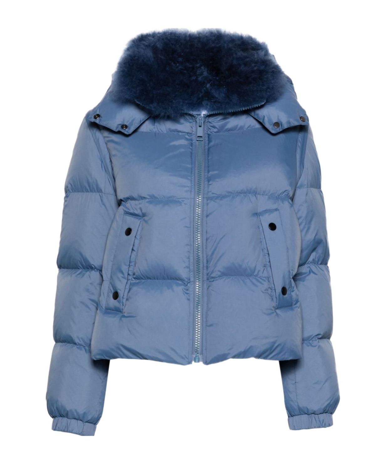 Liska Long-sleeved Down Jacket In Blue