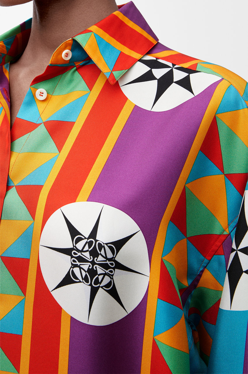 Loewe Shirt In Silk In Multi