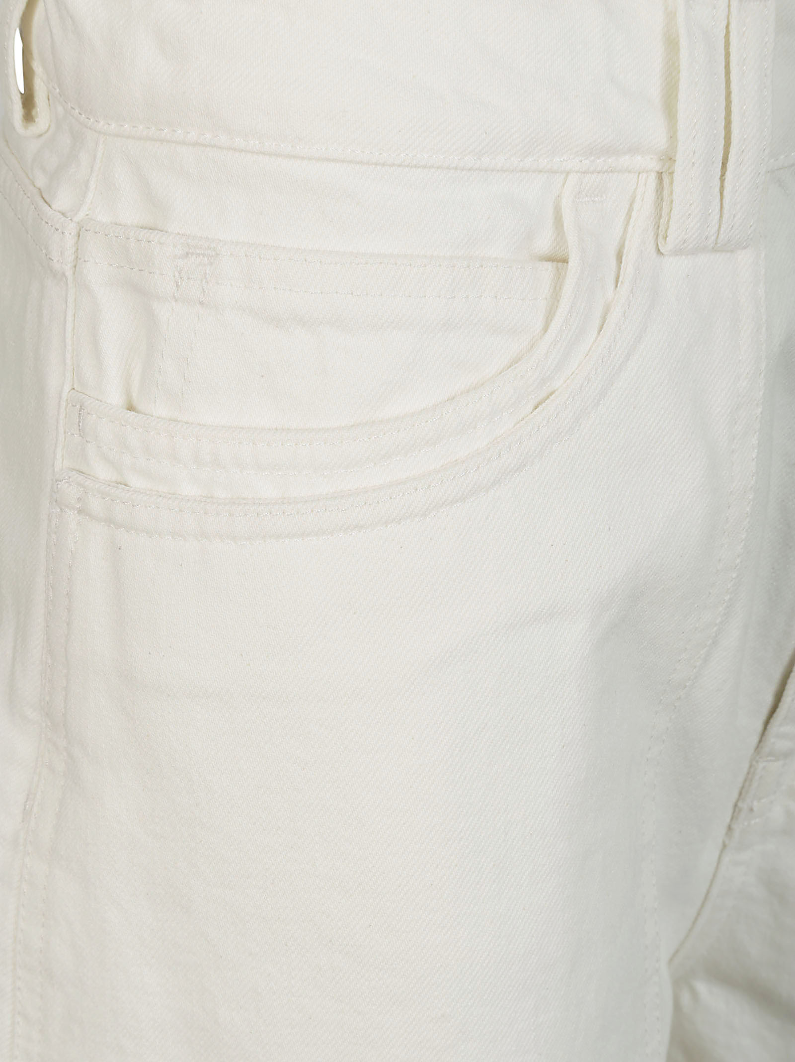 Red Valentino Suri Bag Details Denim Trousers In White