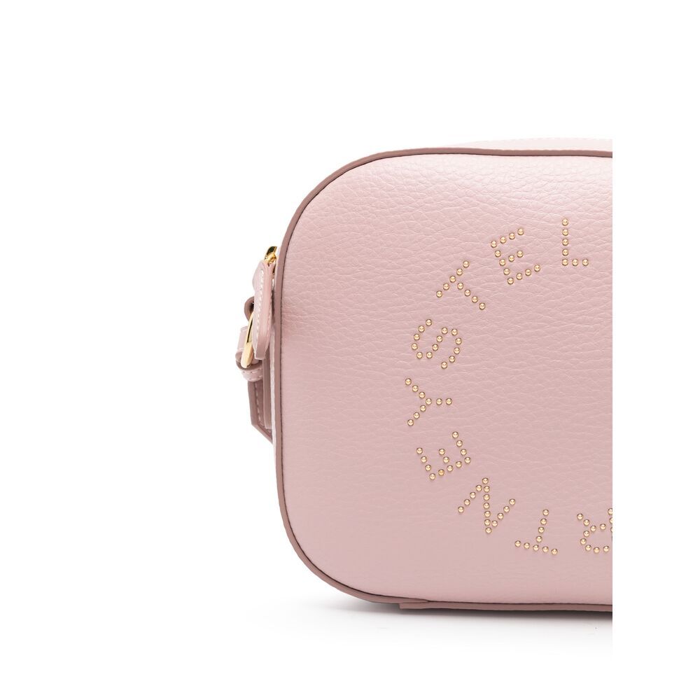Stella Mccartney Small Camera Embossed Grainy Mat Bags In Nude