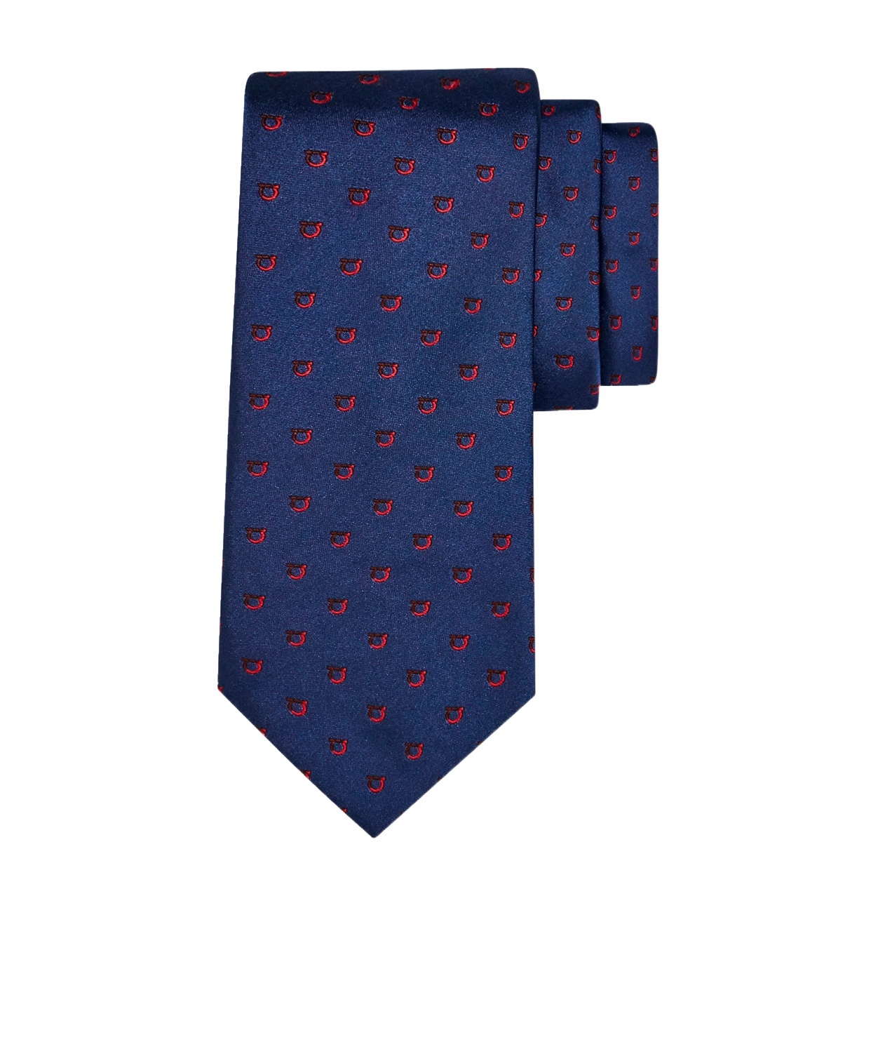 Ferragamo Two-tone Gancini Jacquard Alaska Silk Tie