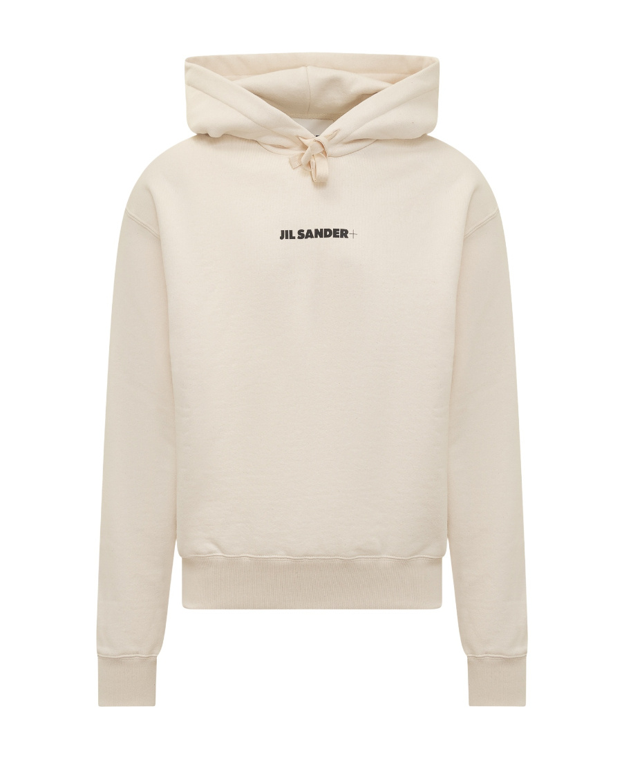 Jil Sander Hoodie With Logo Print In White