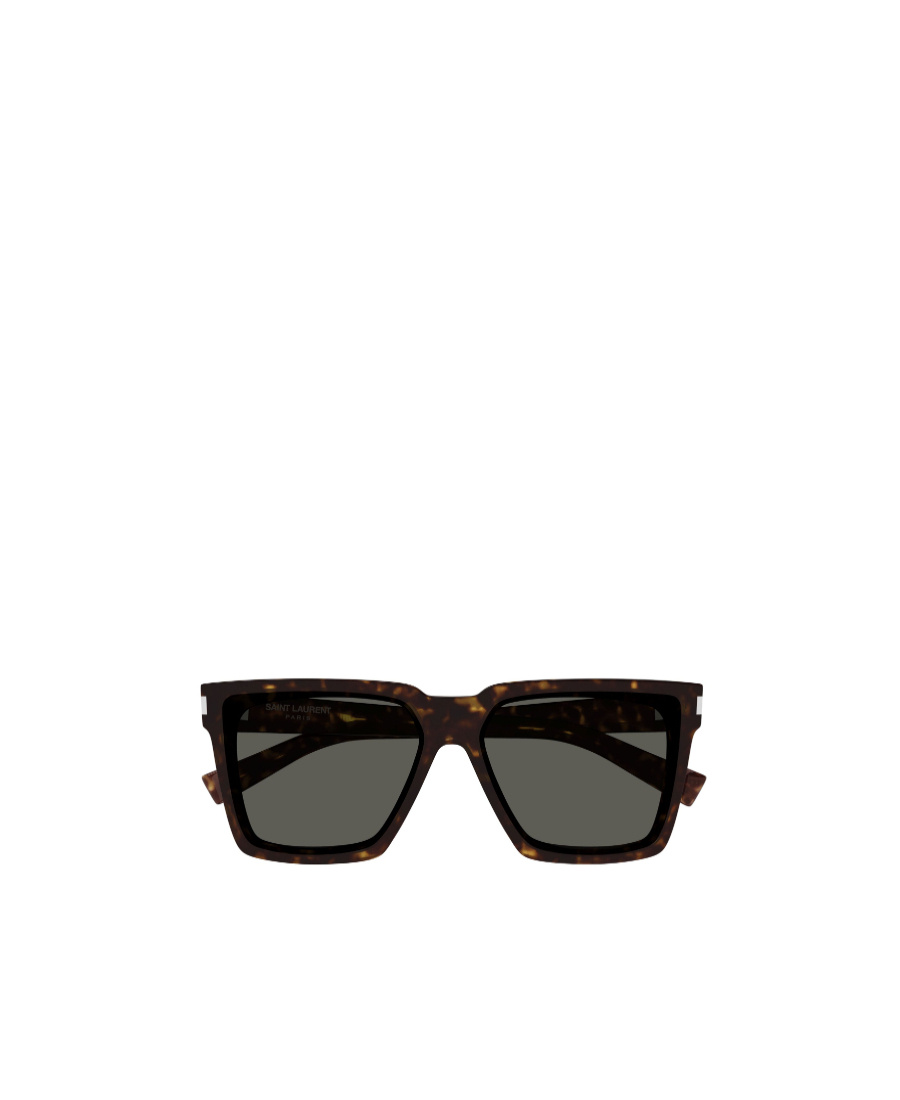 Saint Laurent Sl 789 Jacques Linea Corner Angle 002 Havana Crystal Grey Sunglasses In Brown