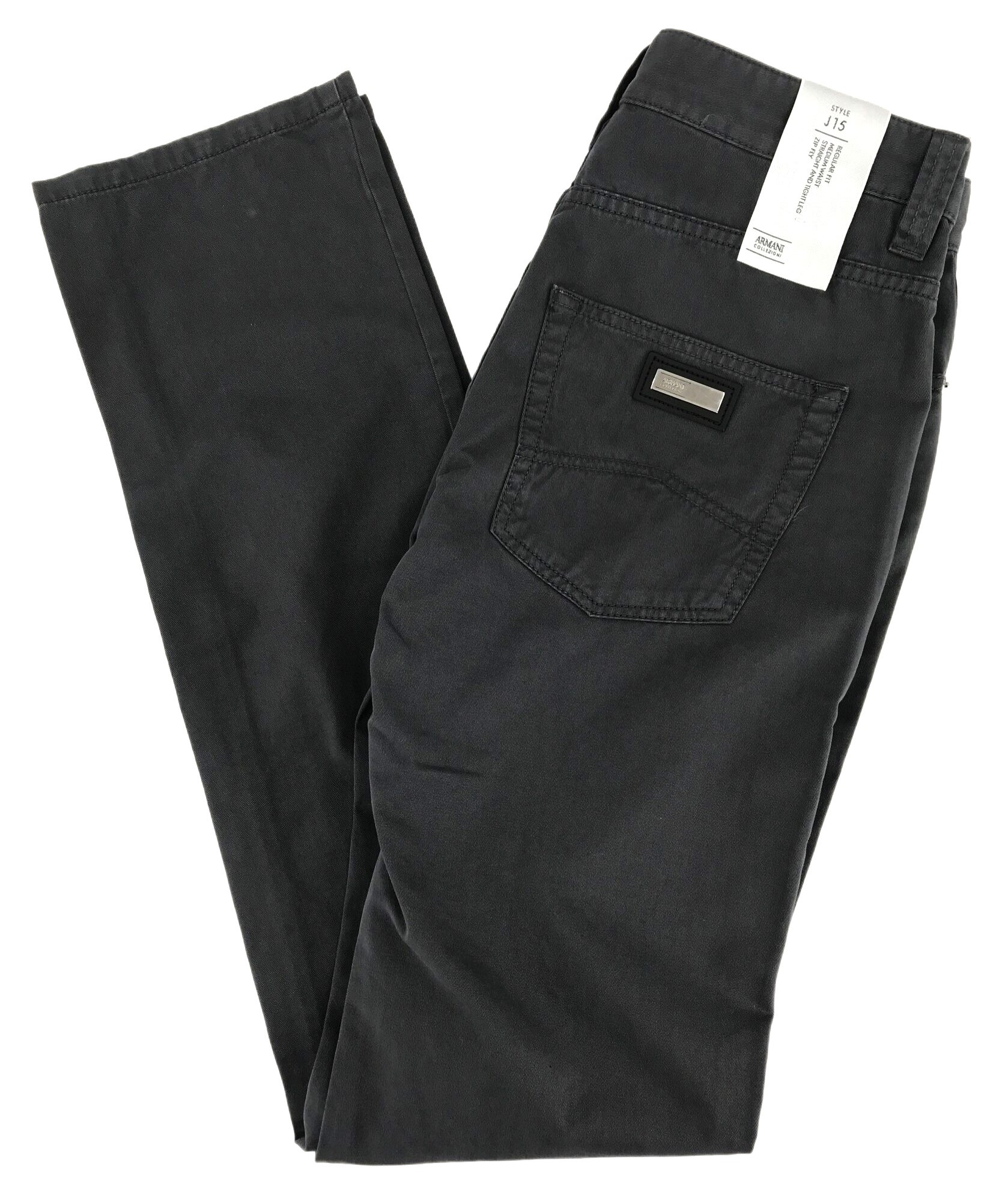 Shop Armani Collezioni Logo Details Jeans In Black
