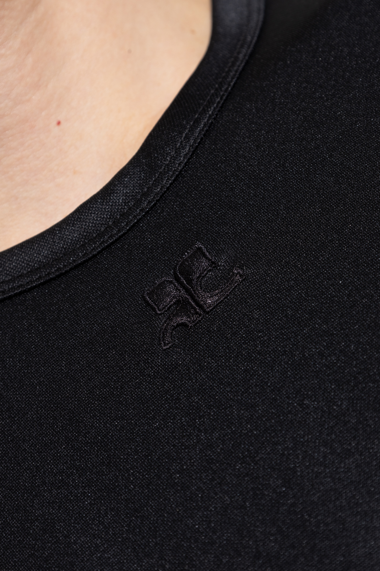 COURRÈGES COURRÈGES CREWNECK FOOTBALL TANK TOP