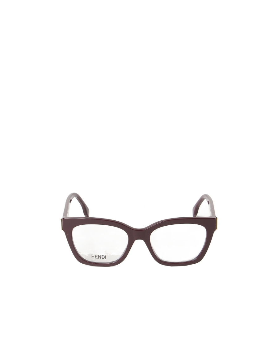 Fendi Ff-plaque Square-frame Glasses In White