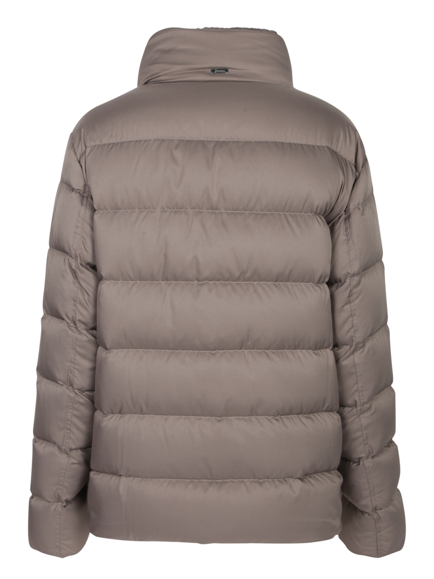 Herno Quilted High-neck Jacket In Pink