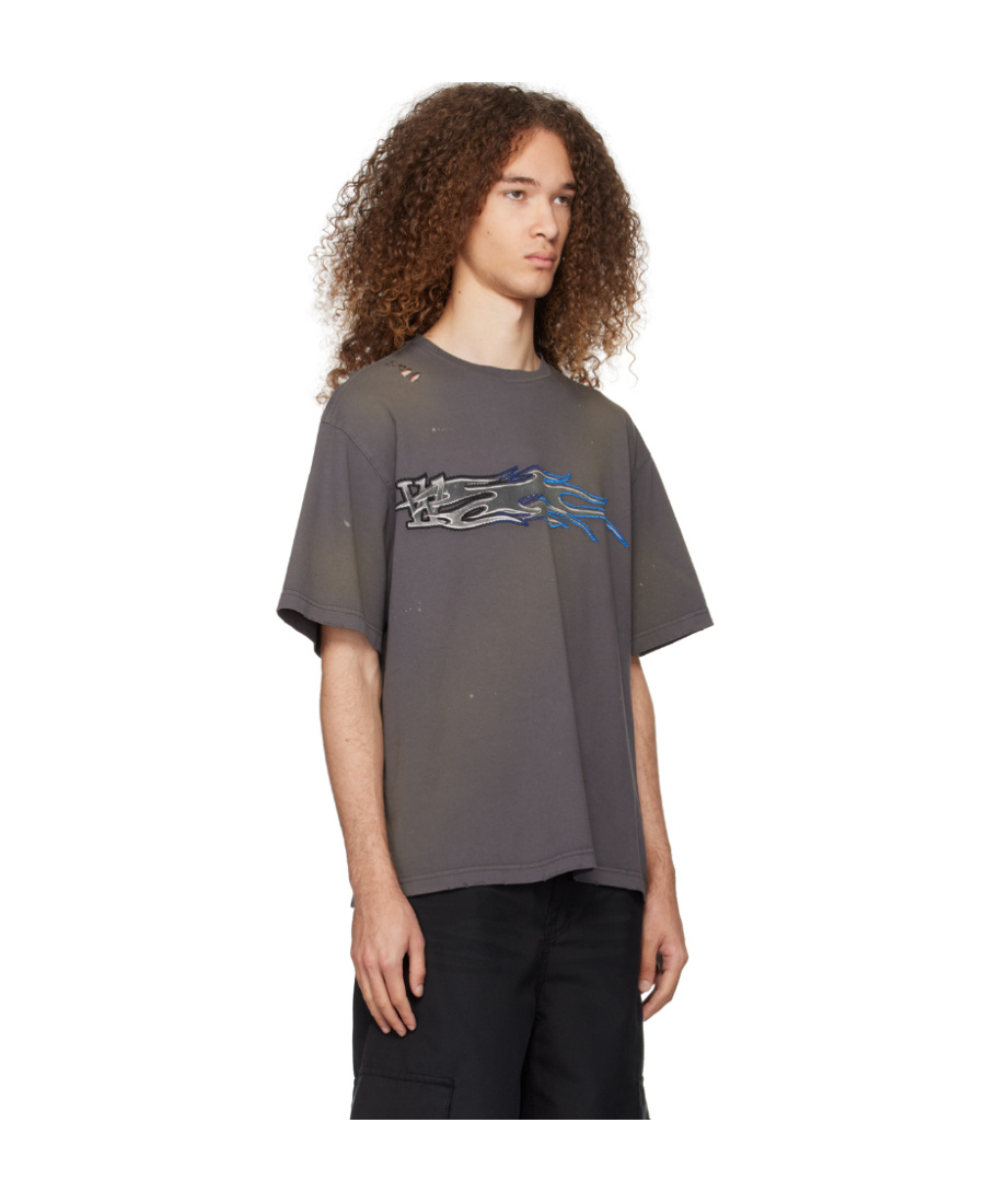 We11 Done Graphic-print Cotton T-shirt In Black