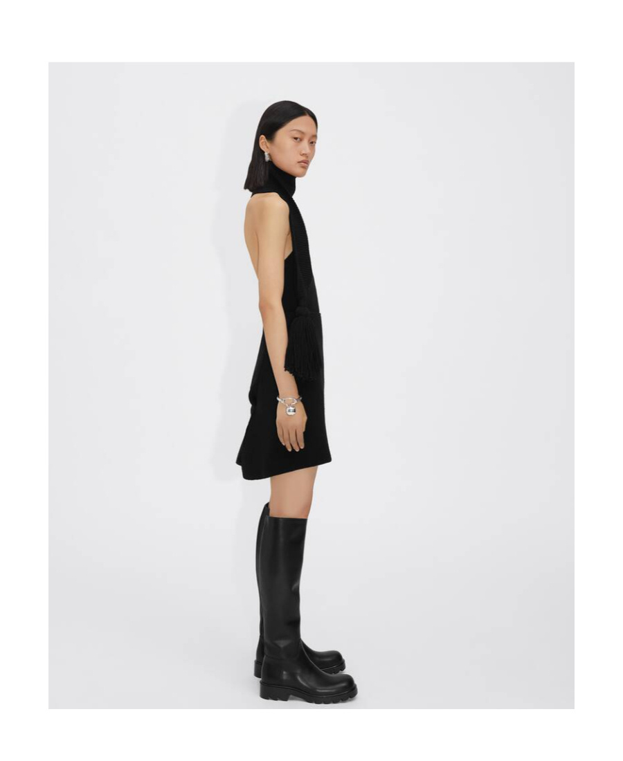 Bottega Veneta Black Wool Top In Black