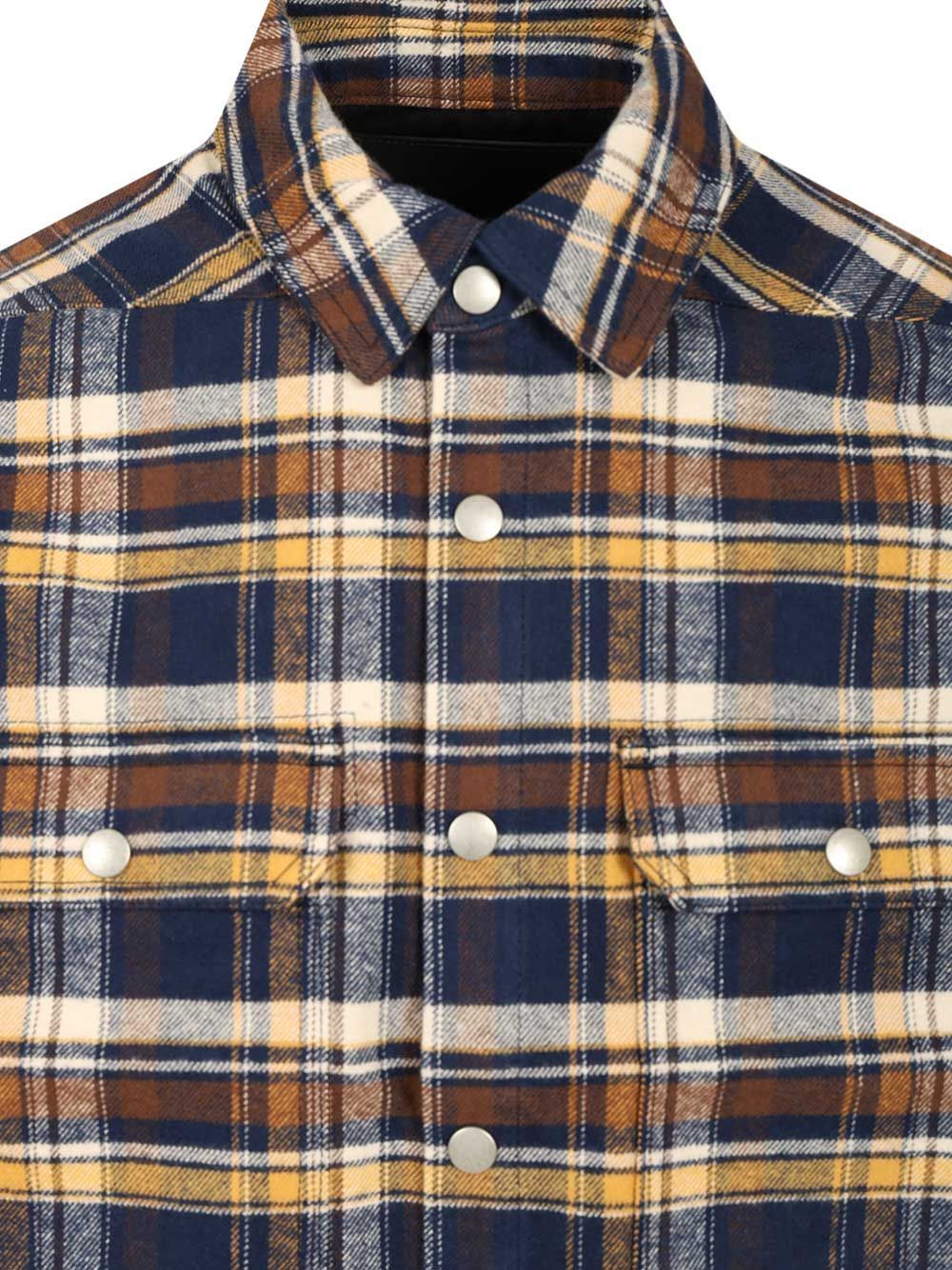 Rick Owens Drkshdw Cropped Plaid Outershirt In Black