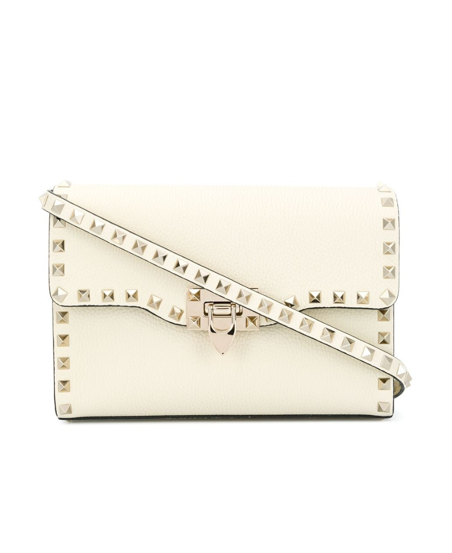 Valentino Rockstud Crossbody Bag In Nude