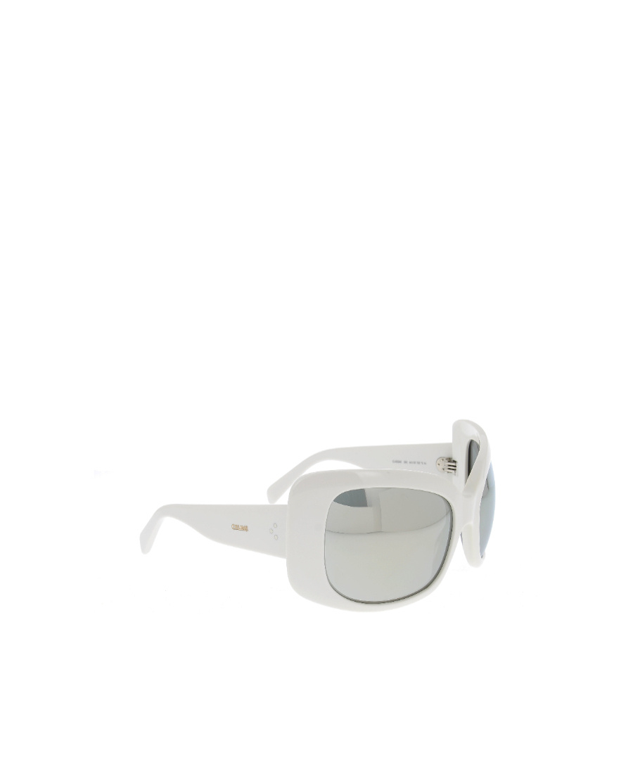 Celine Logo Sunglasses In White