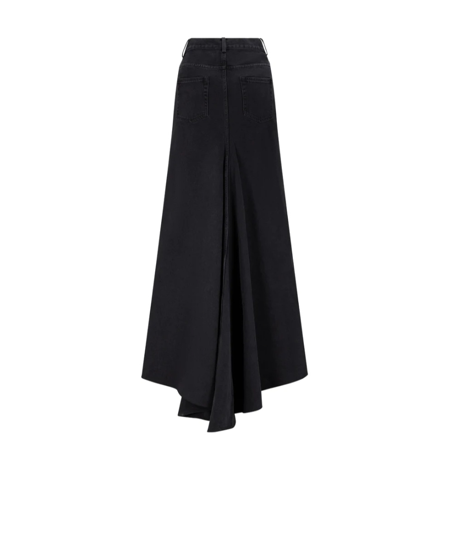 Ann Demeulemeester Goele 5-pockets Comfort Skirt Faded Denim In Black
