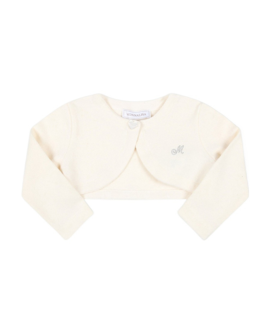 Monnalisa Angora Wraparound Cardigan In White