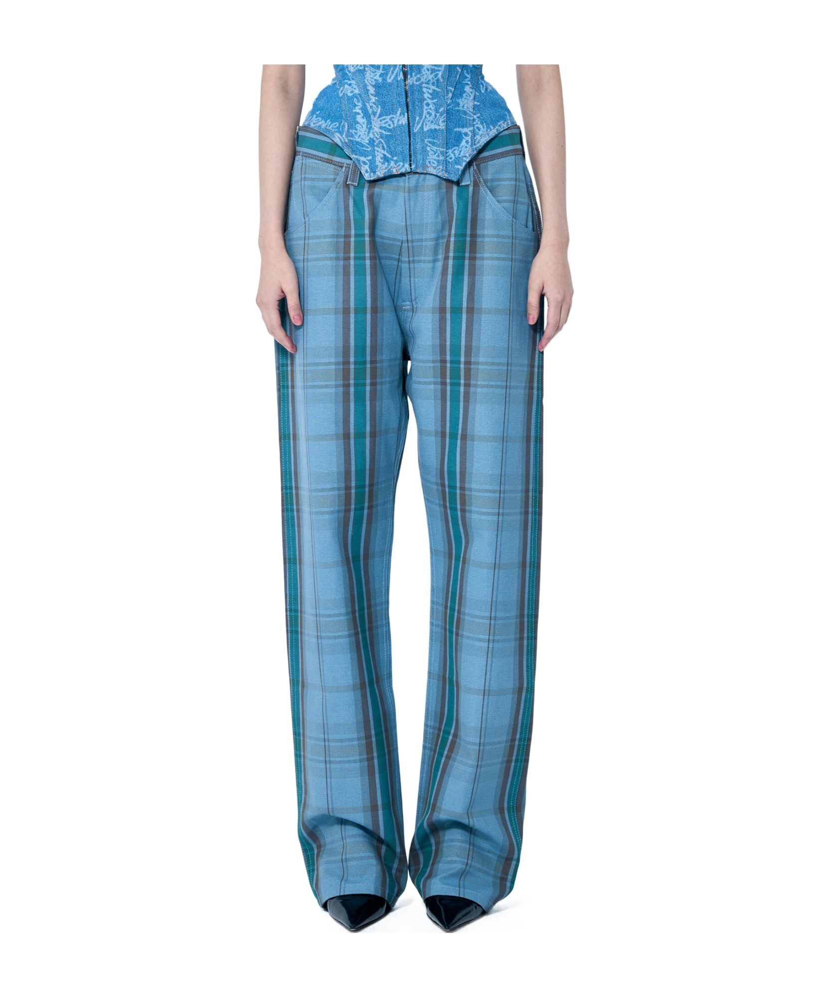 Vivienne Westwood Tartan-check Trousers In Blue