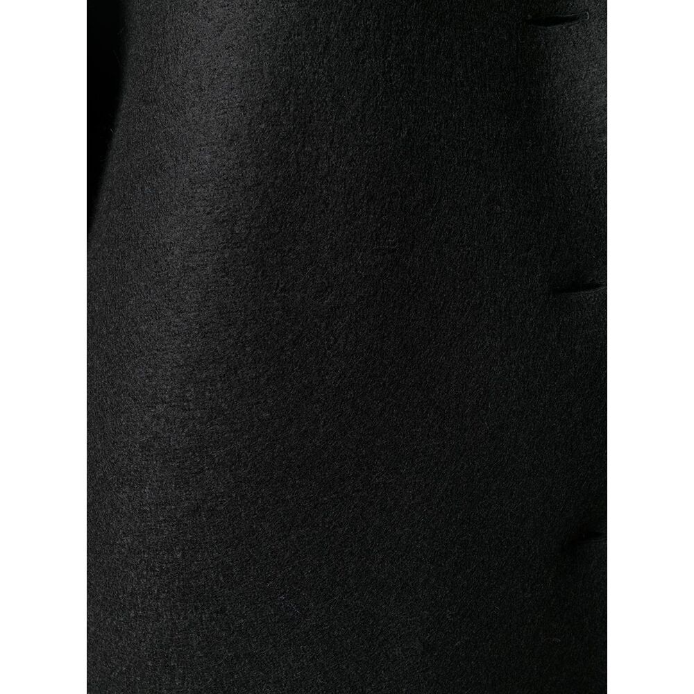 Harris Wharf London Boxy Buttoned Coat In Black