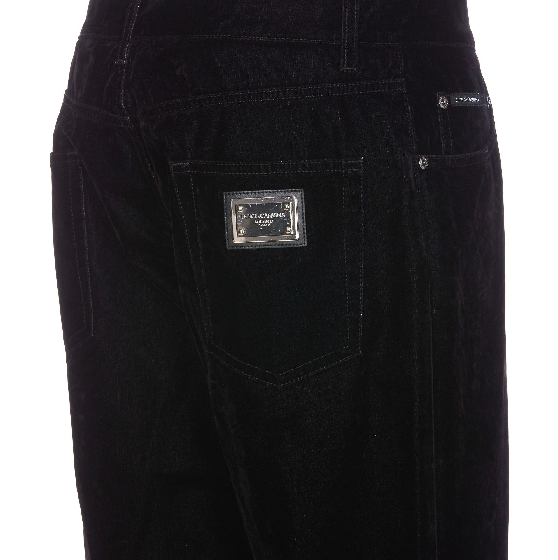 Dolce & Gabbana Men Black Wool Pant In Black
