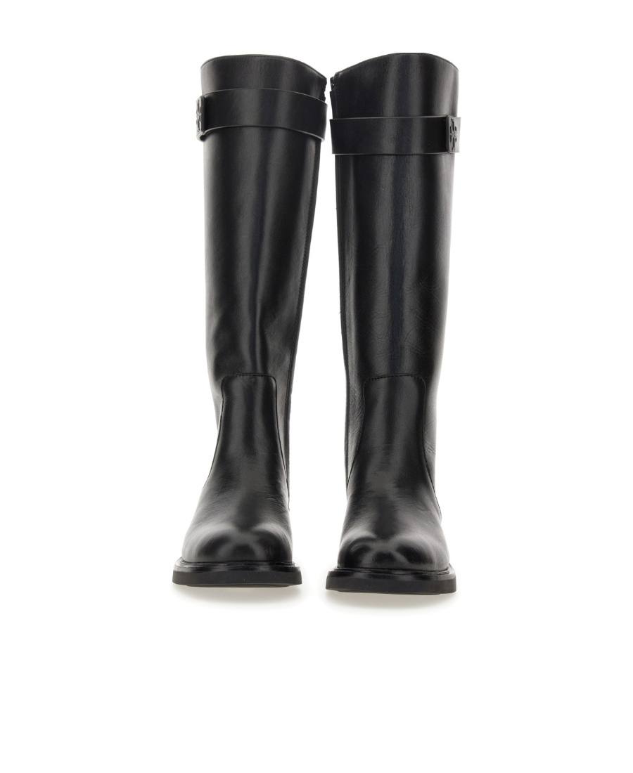 Tory Burch Leather Knee-high Boots In Black