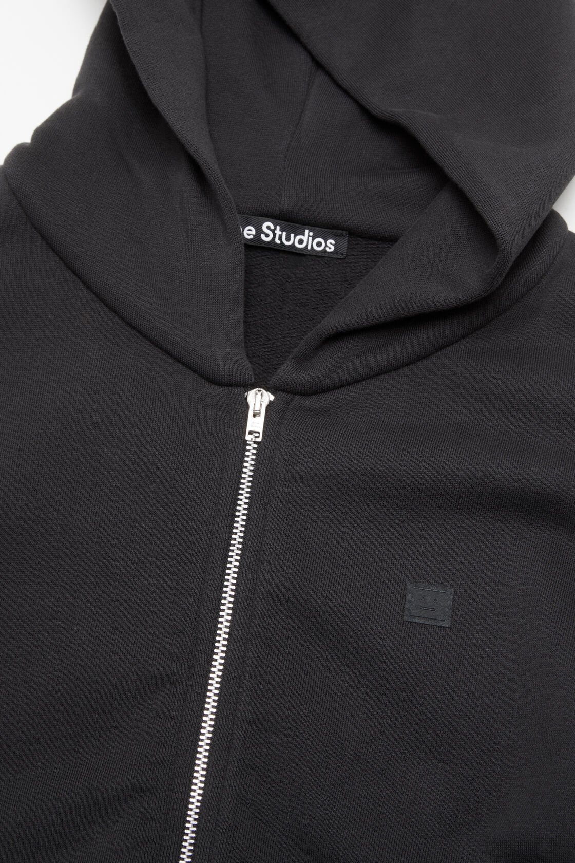 Shop Acne Studios Zip-up Hoodie In Black