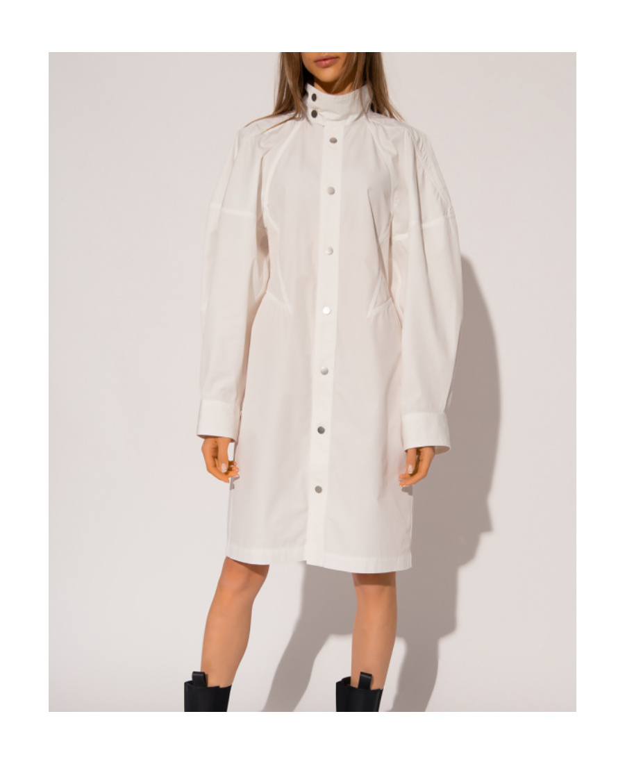 Bottega Veneta Long Sleeved Shirt Dress In Black