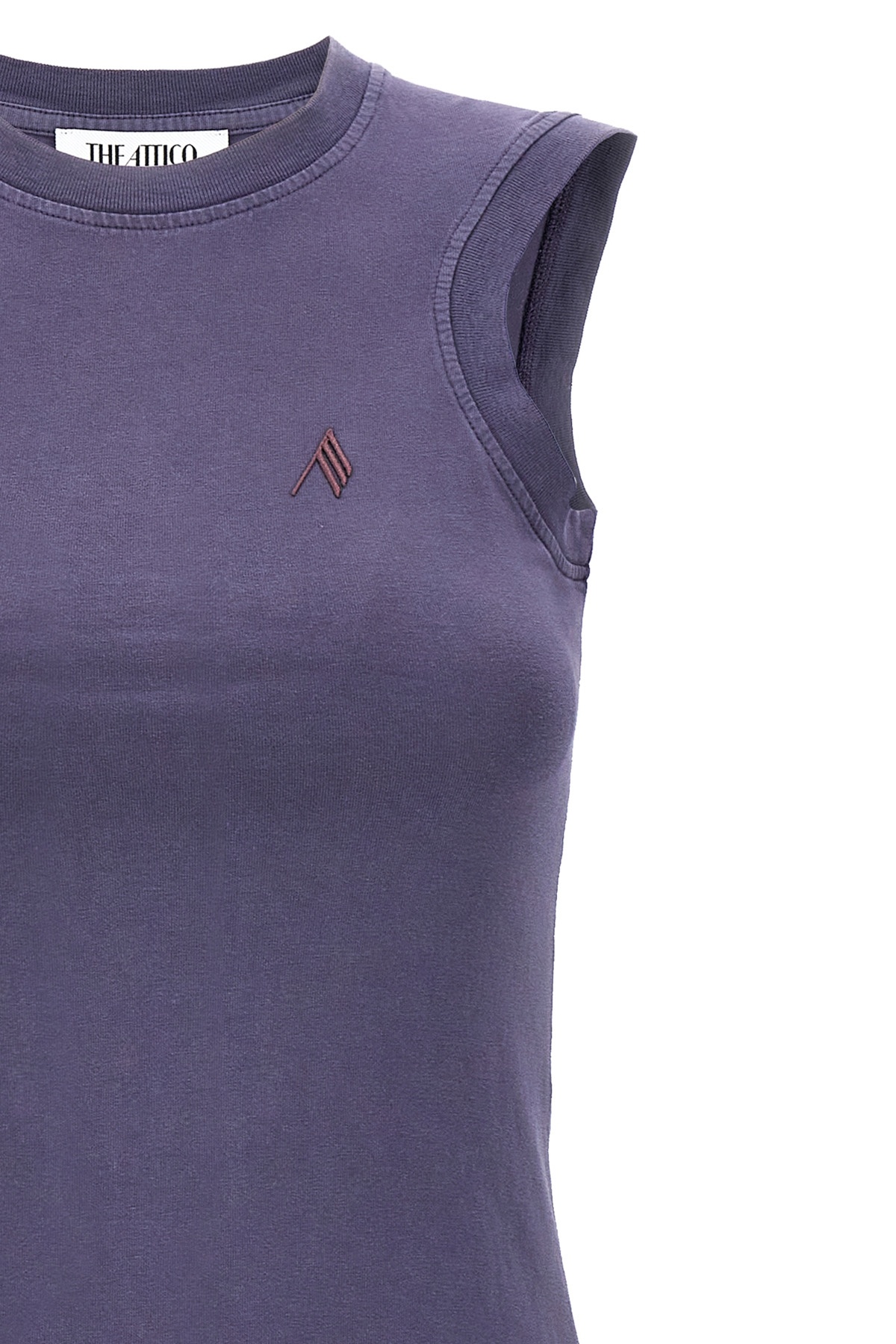Shop Attico Round-neck Vest In Blue