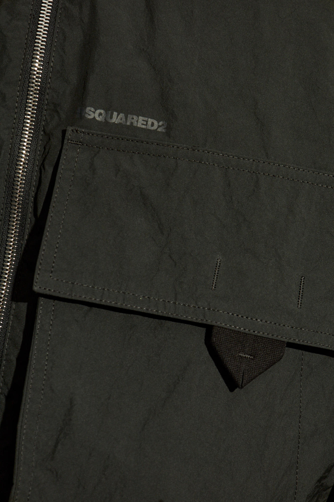 Dsquared2 Mens Black Superlight 80's Bomber Shell Jacket In Black