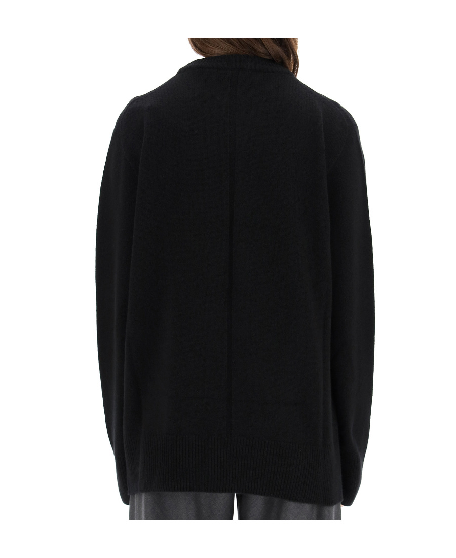The Row Round-neck Knitted Pullover In Black