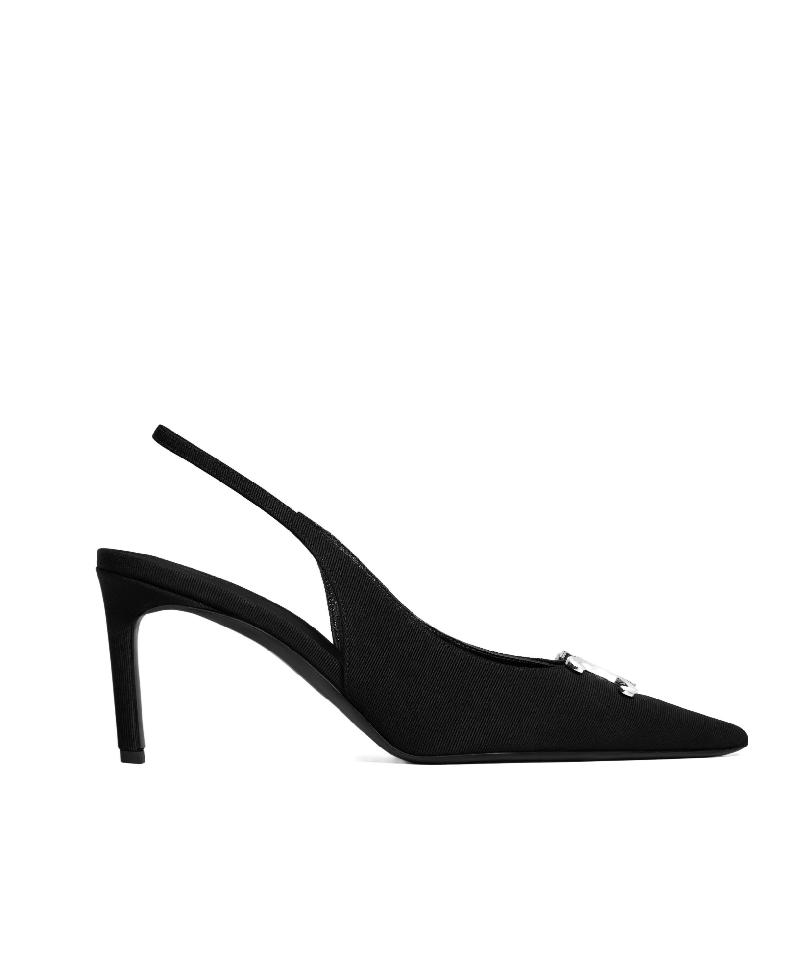 Celine Alma Triomphe Slingback In Glossy Calfskin In Black