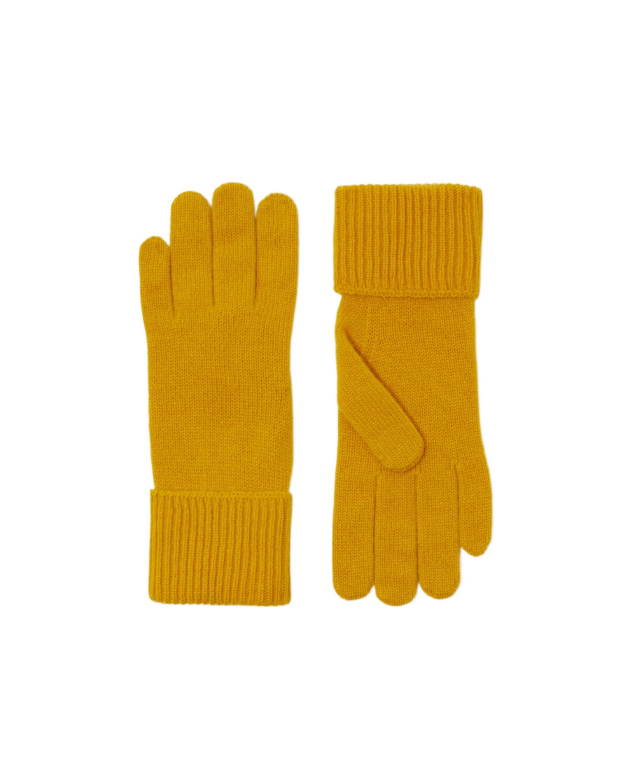 Burberry Ekd Cashmere-blend Gloves In Yellow