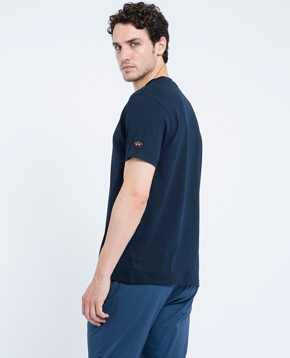 Shop Paul & Shark Logo Pattern T-shirt In Black