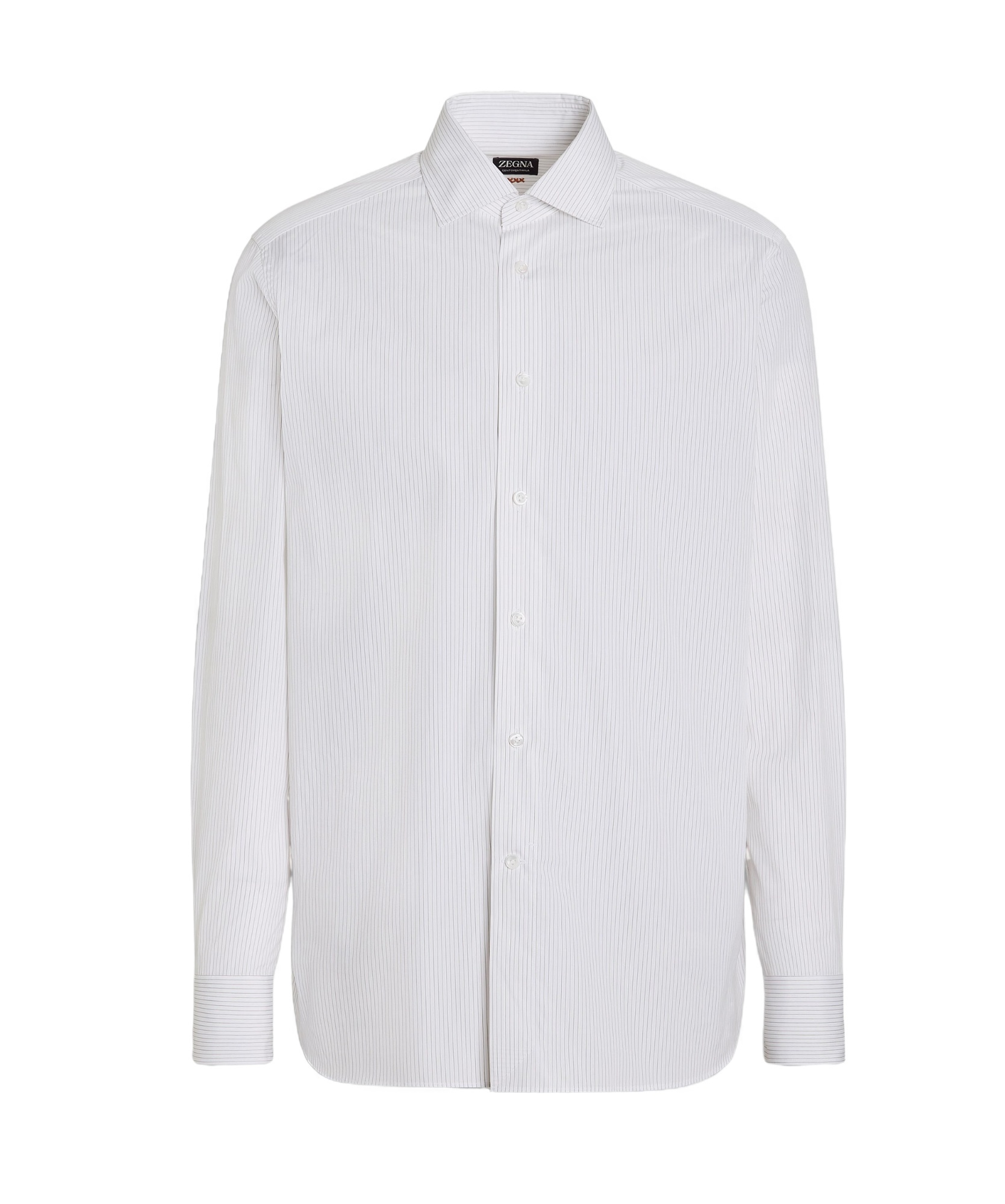 Zegna Light Blue Centoventimila Cotton And Linen Shirt In White