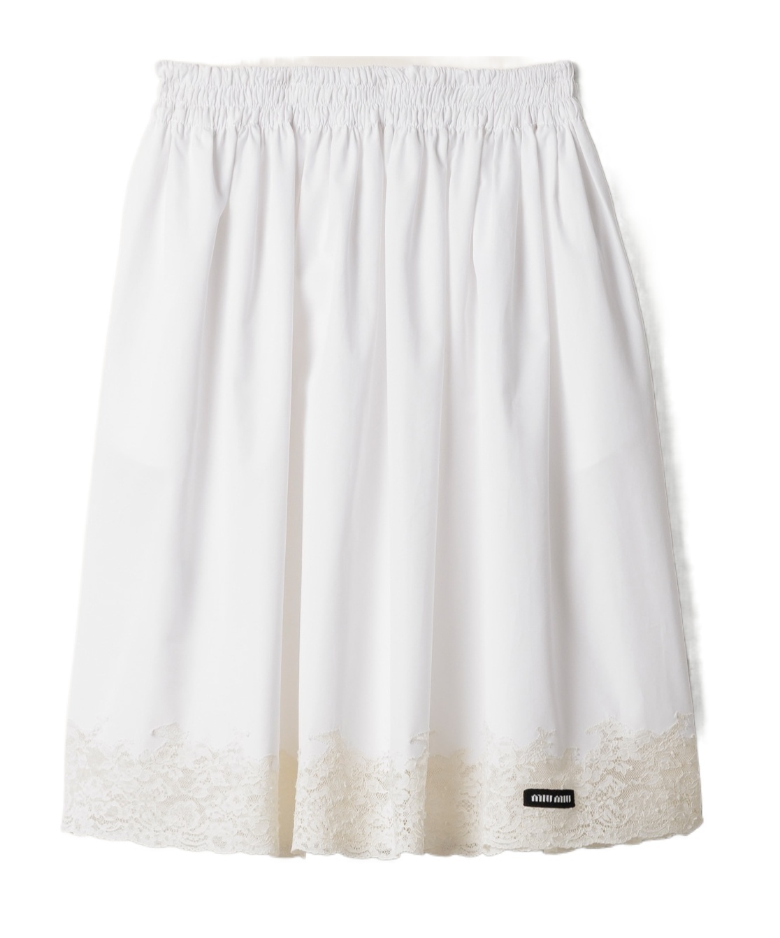 Miu Miu Poplin Skirt In Neutral